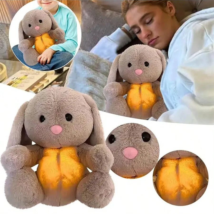 Pustende Teddybjørn 30 cm – Interaktiv bamse med musikk, lys og 4 rytmenivåer