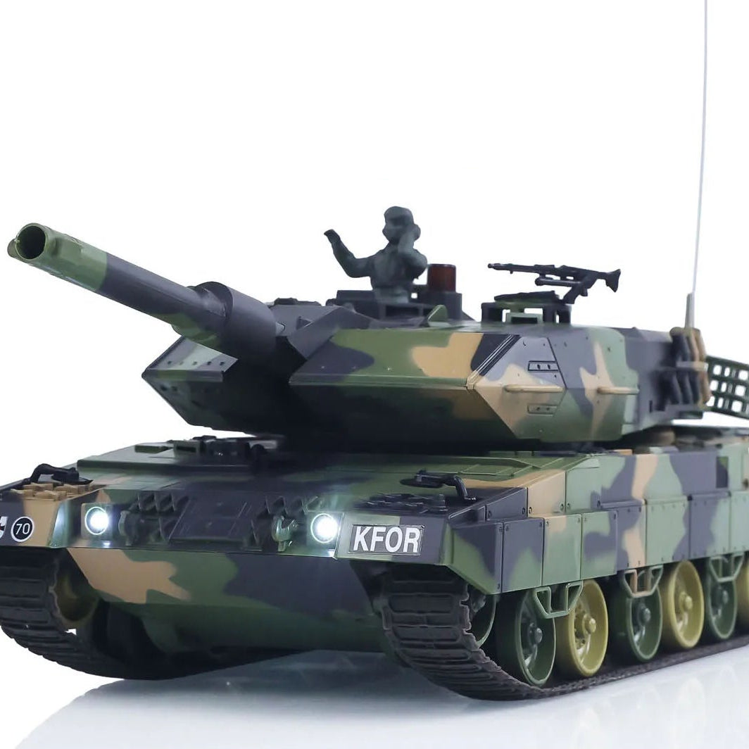 HengLong Leopard 2 A5 RC Stridsvogn – 1/24 Fjernstyrt Kampmodell | Infrarød & BB-Skyting med Røyk- og Lydfunksjon