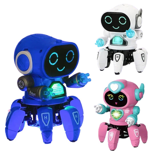 Lysende Musikalsk Robot for Barn – Dansende Læringsleke med LED-lys & Lyder | Perfekt Gave til Barn