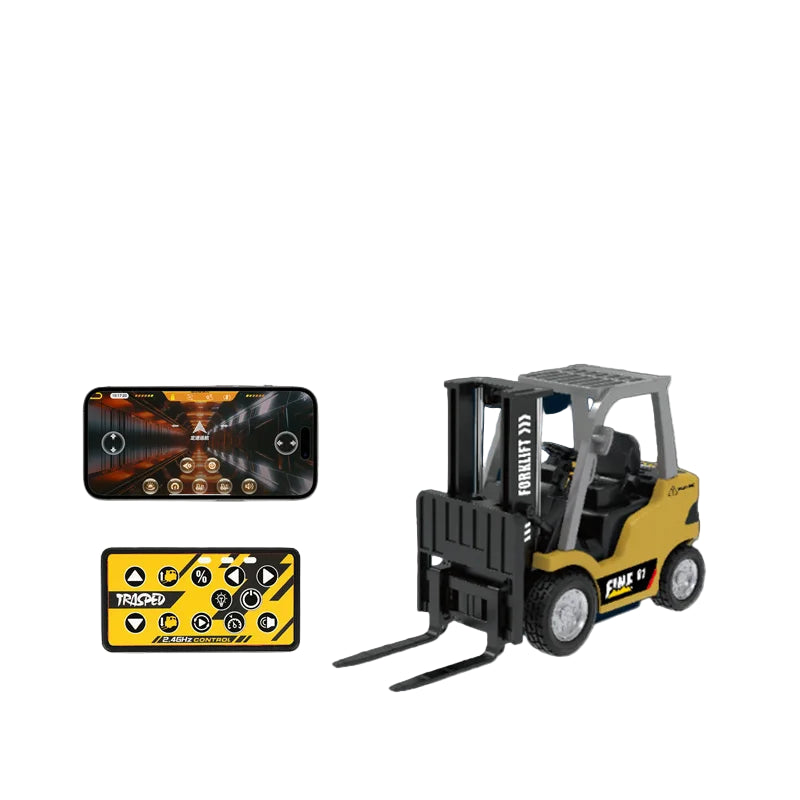 RC Gaffeltruck i Metall – 2.4GHz Fjernstyrt Kjøretøy med Løftefunksjon | Lekebil for Barn