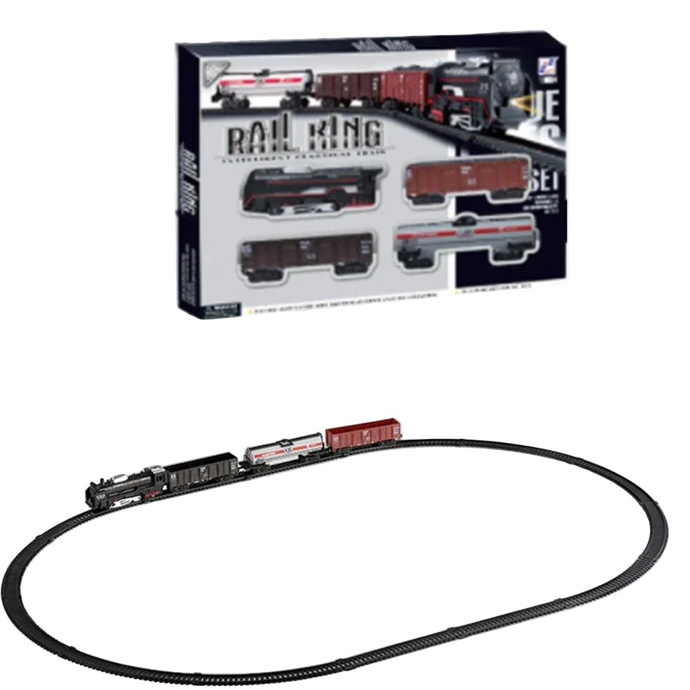 Elektrisk Togleke med Bane – Klassisk Modelltog for Barn | Batteridrevet Høyhastighetstog