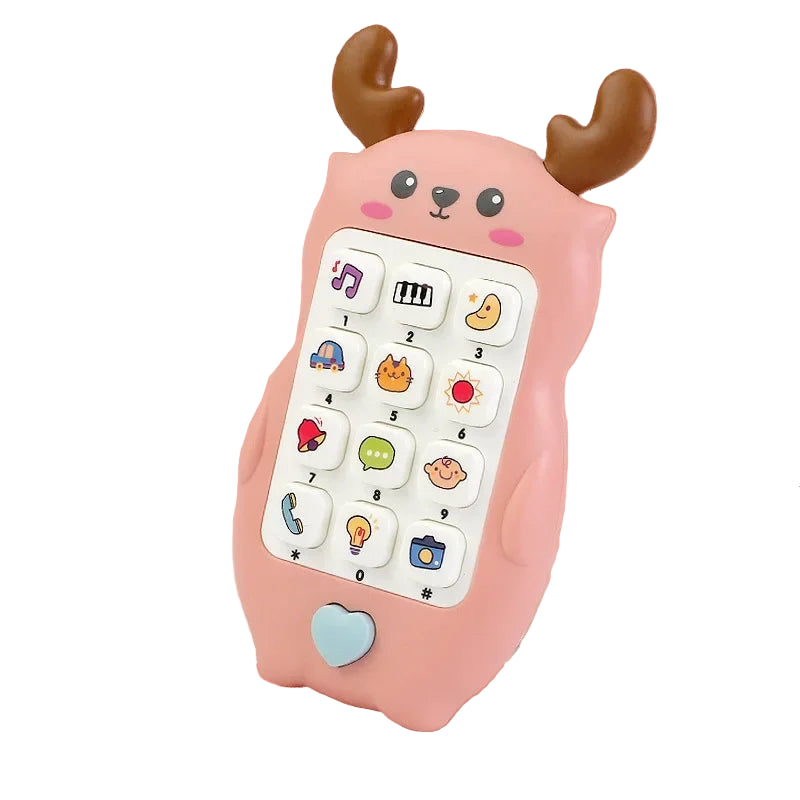 Baby Telefon Leketøy – Tospråklig Musikalsk Babyleke med Bitering og Lyd | Pedagogisk Elektronisk Læringstelefon for Småbarn
