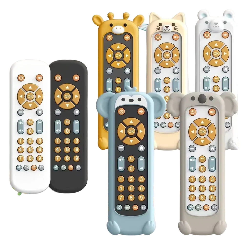 Babyleke Fjernkontroll med Lys & Musikk – Sanseleke for Barn 1–3 år | Lærerik & Morsom TV-Kontroll