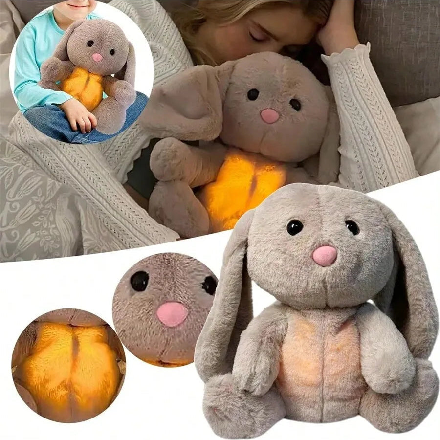 Pustende Teddybjørn 30 cm – Interaktiv bamse med musikk, lys og 4 rytmenivåer