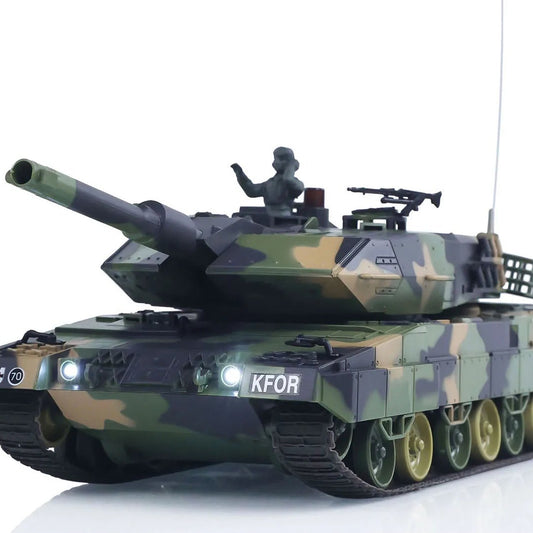 HengLong Leopard 2 A5 RC Stridsvogn – 1/24 Fjernstyrt Kampmodell | Infrarød & BB-Skyting med Røyk- og Lydfunksjon