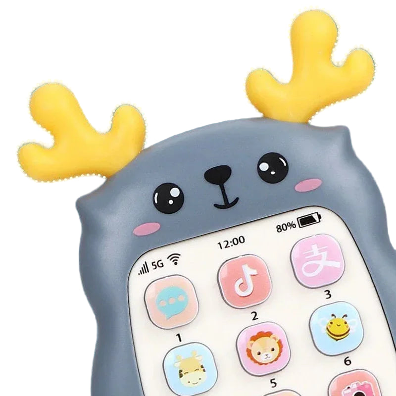 Baby Telefon Leketøy – Tospråklig Musikalsk Babyleke med Bitering og Lyd | Pedagogisk Elektronisk Læringstelefon for Småbarn