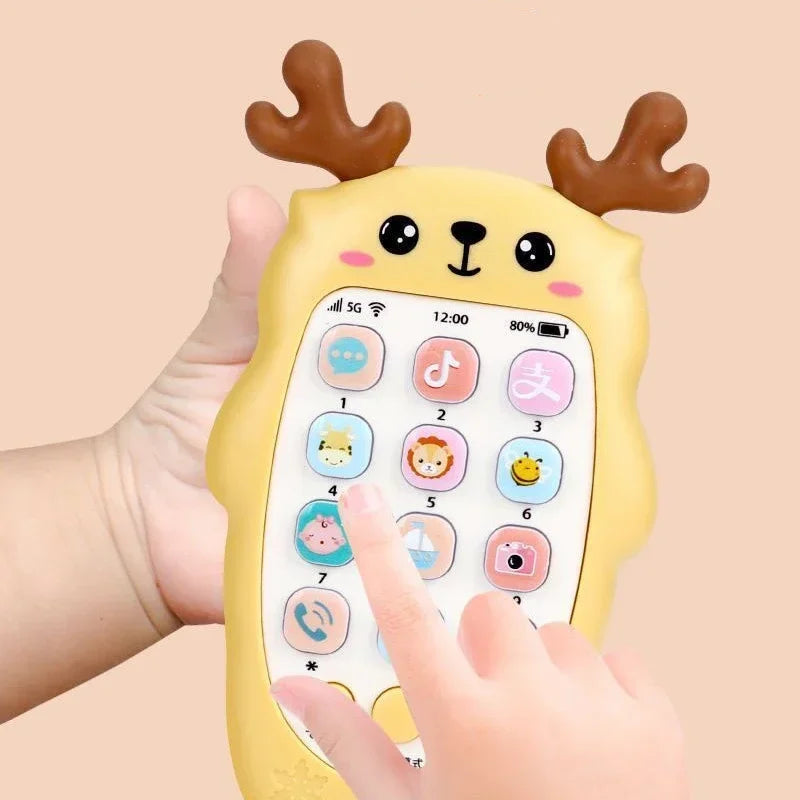 Baby Telefon Leketøy – Tospråklig Musikalsk Babyleke med Bitering og Lyd | Pedagogisk Elektronisk Læringstelefon for Småbarn