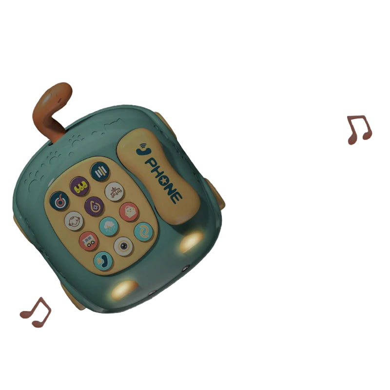 Musikalsk Babyleke med Lys og Telefonfunksjon – Montessori Læringsleke for Barn 0–12 mnd | Tidlig Utvikling og Sanselek