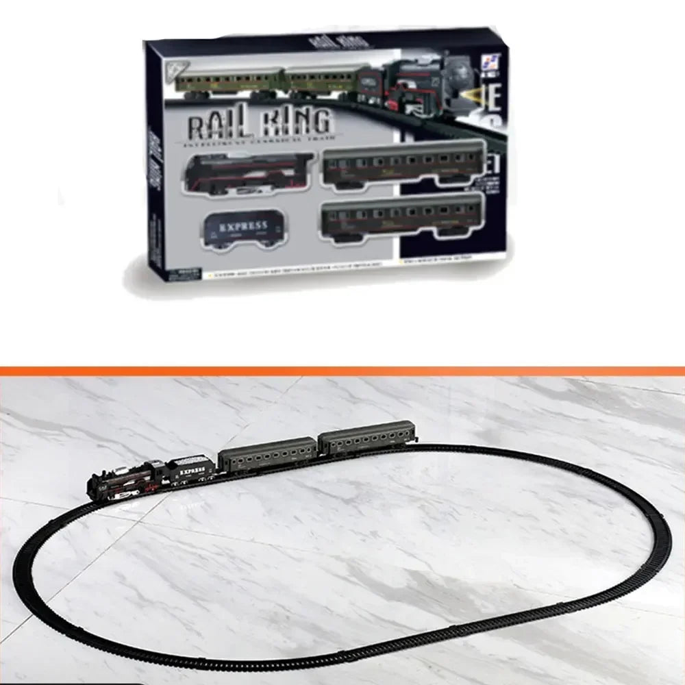 Elektrisk Togleke med Bane – Klassisk Modelltog for Barn | Batteridrevet Høyhastighetstog