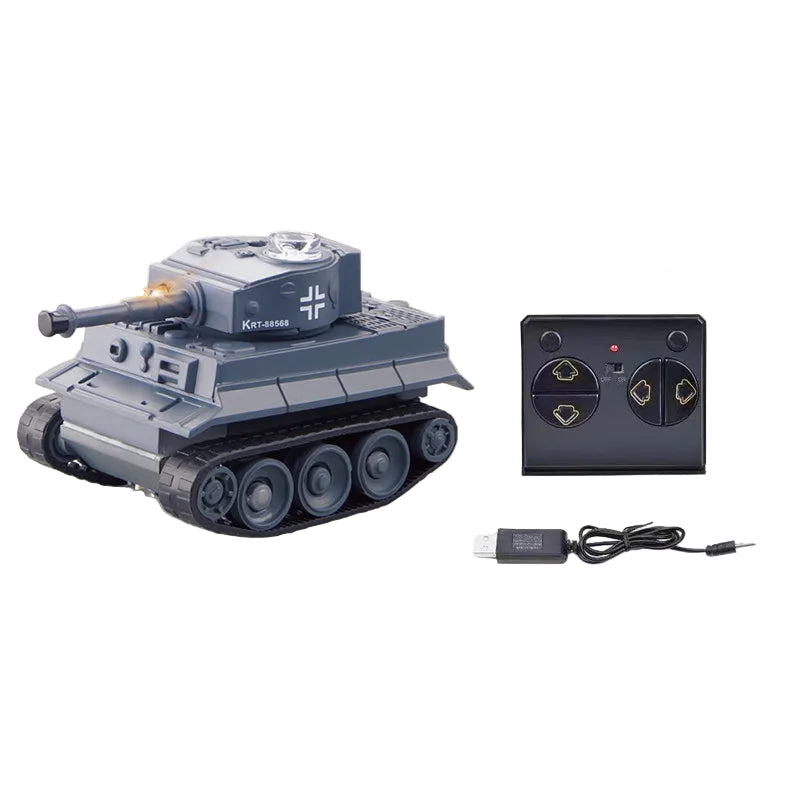 1:100 Mini Tiger RC Stridsvogn – Fjernstyrt Modelltank | Elektronisk Militærleke for Barn