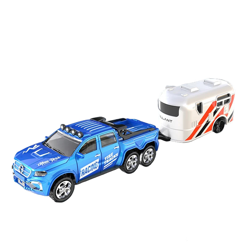 1:64 RC Mini Offroad-bil i Metall – Fjernstyrt Modellbil med Justerbar Fart & Tilhenger