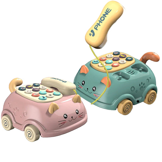 Musikalsk Babyleke med Lys og Telefonfunksjon – Montessori Læringsleke for Barn 0–12 mnd | Tidlig Utvikling og Sanselek