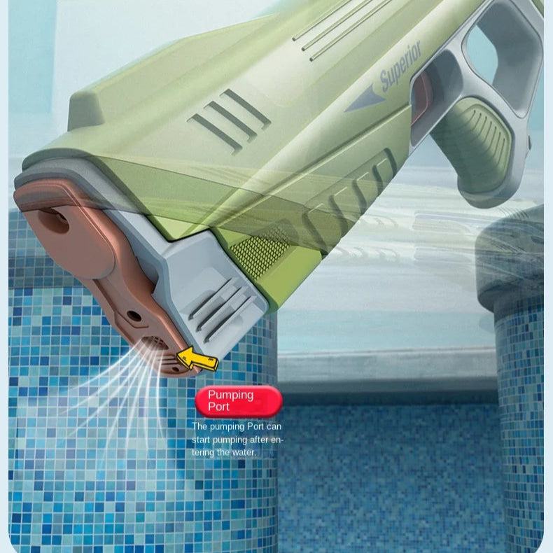 43 cm Elektrisk Vanngevær for Barn – Automatisk, Oppladbar og Klar for Vannkamp!