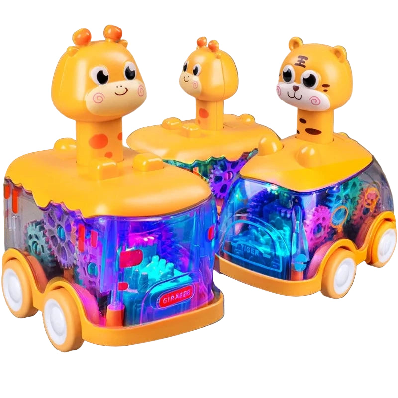 Dyrebiler for Småbarn – Trykk & Kjør Leke | Lysende Trekk-tilbake Biler til Gutter & Jenter 1–2 år