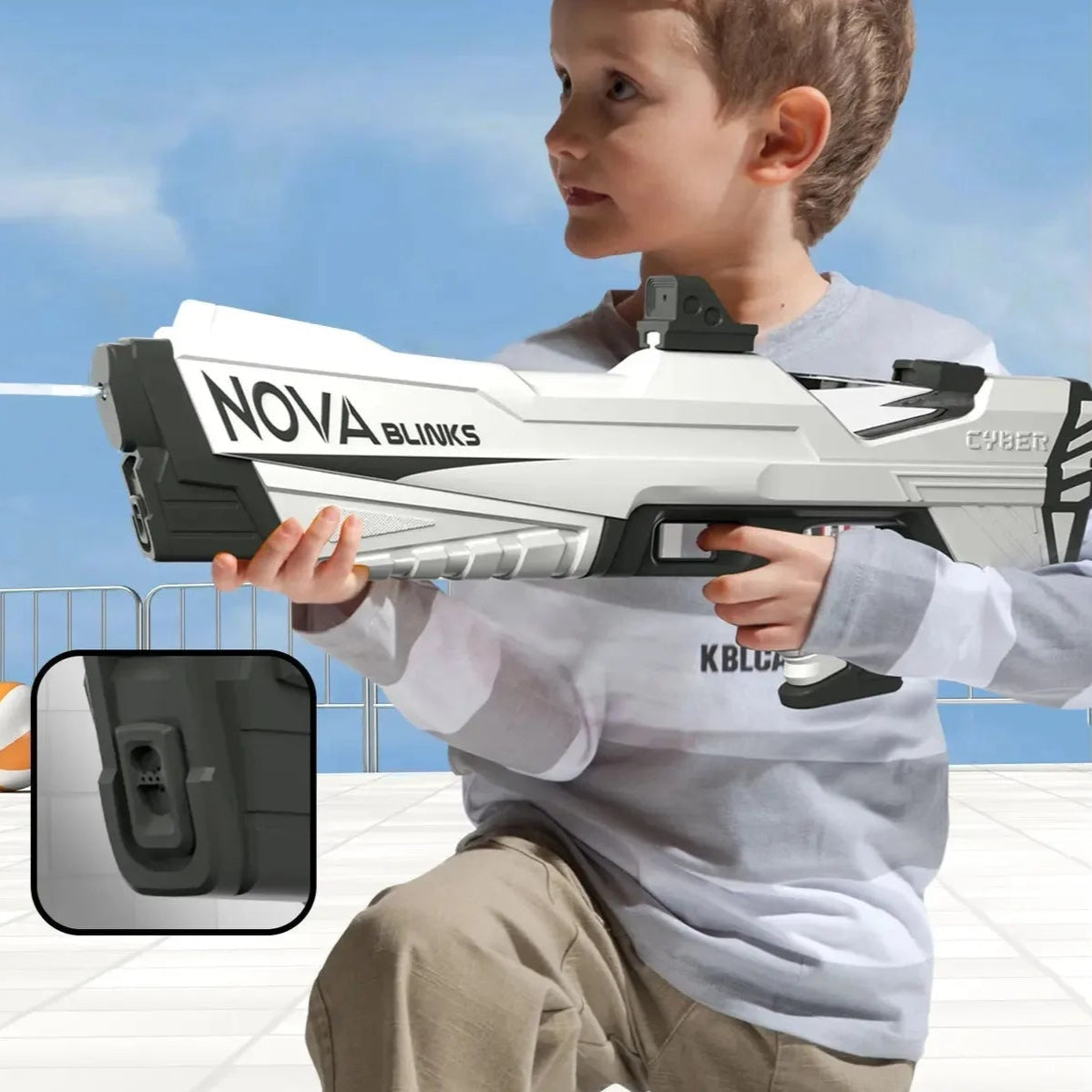 Elektrisk Vanngevær for Barn – Automatisk Påfylling og Stor Kapasitet for Sommerens Vannkriger