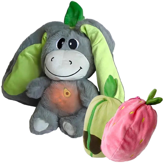 Plysjleke – Jordbæresel 30 cm | Myk Sovedukke & Gave til Barn