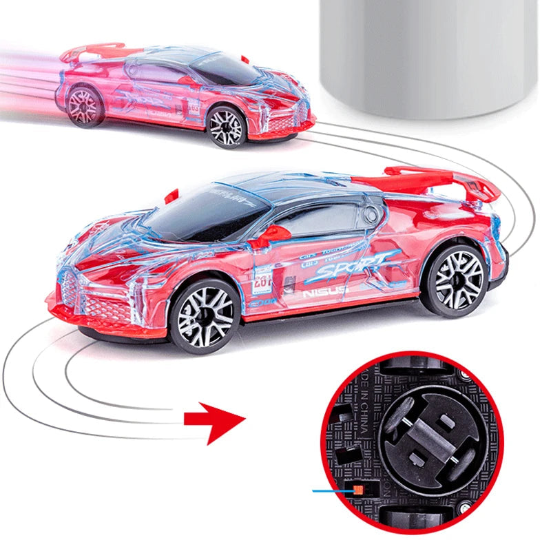Elektrisk Lekebil med Lys og Lyd – Kul Sportsbil for Barn | Inertial Bil med Universale Hjul og Blinkende Effekter