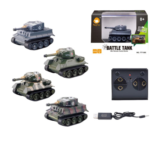 1:100 Mini Tiger RC Stridsvogn – Fjernstyrt Modelltank | Elektronisk Militærleke for Barn