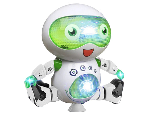 Dansende Robot med Lys & Musikk – 360° Interaktiv Leke | Batteridrevet Gave til Barn