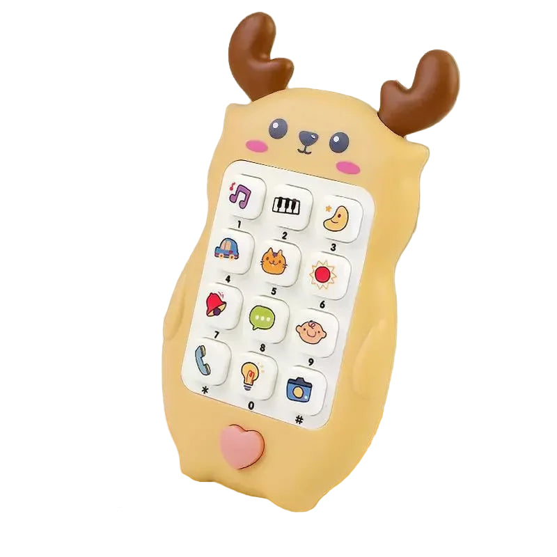 Baby Telefon Leketøy – Tospråklig Musikalsk Babyleke med Bitering og Lyd | Pedagogisk Elektronisk Læringstelefon for Småbarn
