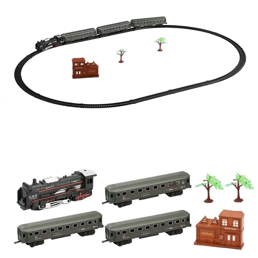 Elektrisk Togleke med Bane – Klassisk Modelltog for Barn | Batteridrevet Høyhastighetstog