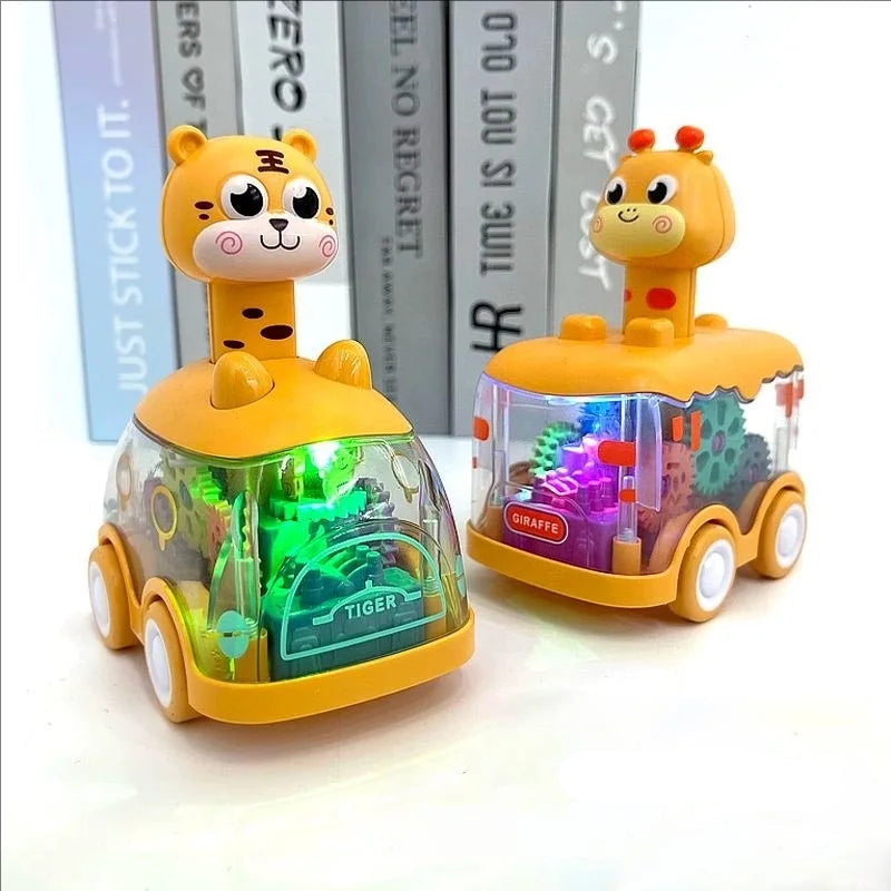 Dyrebiler for Småbarn – Trykk & Kjør Leke | Lysende Trekk-tilbake Biler til Gutter & Jenter 1–2 år